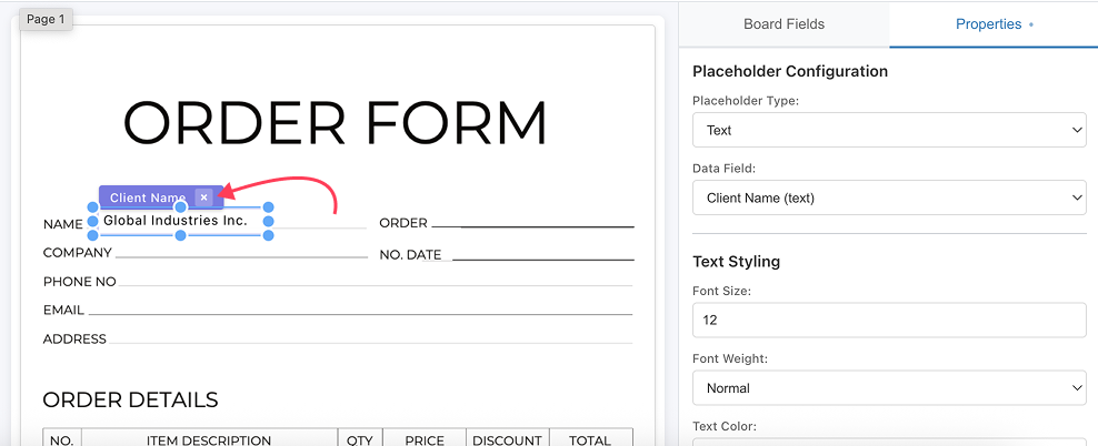 Add PDF Filler Widget